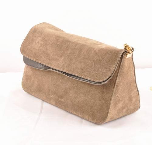 Celine Gourmette Small Bag in Suede Leather - 3078 Khaki - Click Image to Close